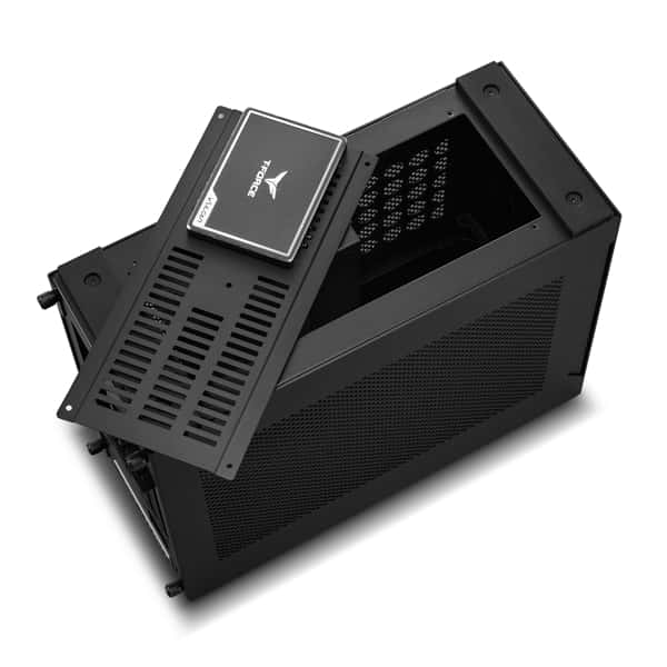 Lian Li A4 H2O PCIE 4.0 Mini-ITX Aluminum Case, 3 Expansion Slots, 2.5" Drive Bays, Up To 240mm Radiator Support, 120mm Fan Support, Max 55mm CPU Cooler Clearance, Black | G99.A4H2OX4.00 BL thumbnail 2