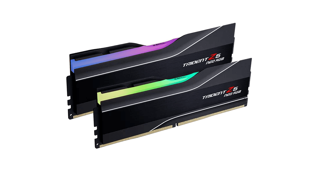 G.Skill Trident Z5 RGB DDR5 Memory, 32GB (2x16GB) Capacity, 6400MHz Tested Speed, CL32-39-39-102 Latency, 1.40 Voltage, AMD EXPO, Black | F5-6400J3239G16GX2-TZ5NR thumbnail 2