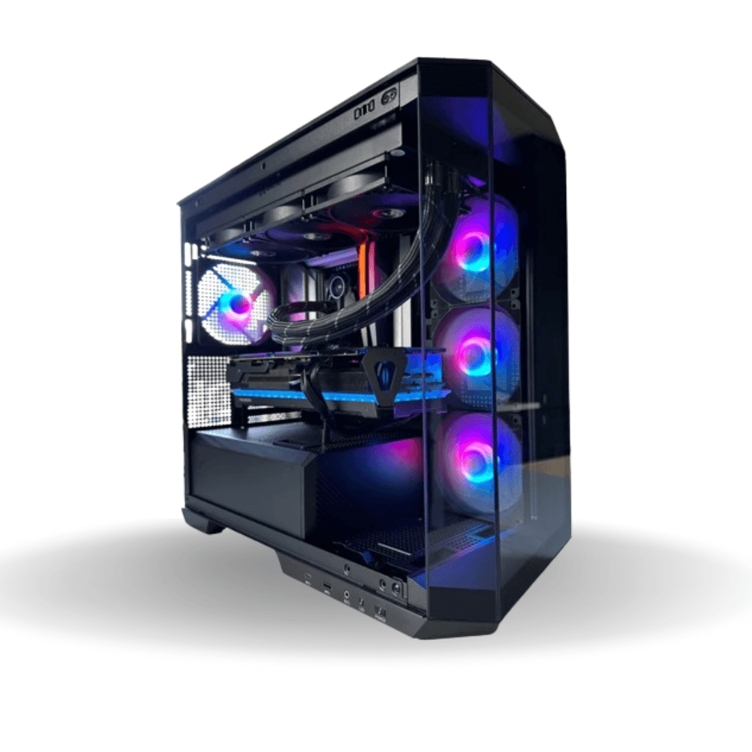 MSI Powered Ultimate 5080 Gaming PC, Core I9 14900KS 14th Gen, Nvidia GAMING TRIO RTX 5080 OC 16GB, 64GB (2 x 32GB) DDR5 RAM 6000MHz, M480 PRO 2TB NVME, 850W PSU 80 Plus Gold, 360mm AIO Liquid Cooler, WiFi+BT thumbnail 1