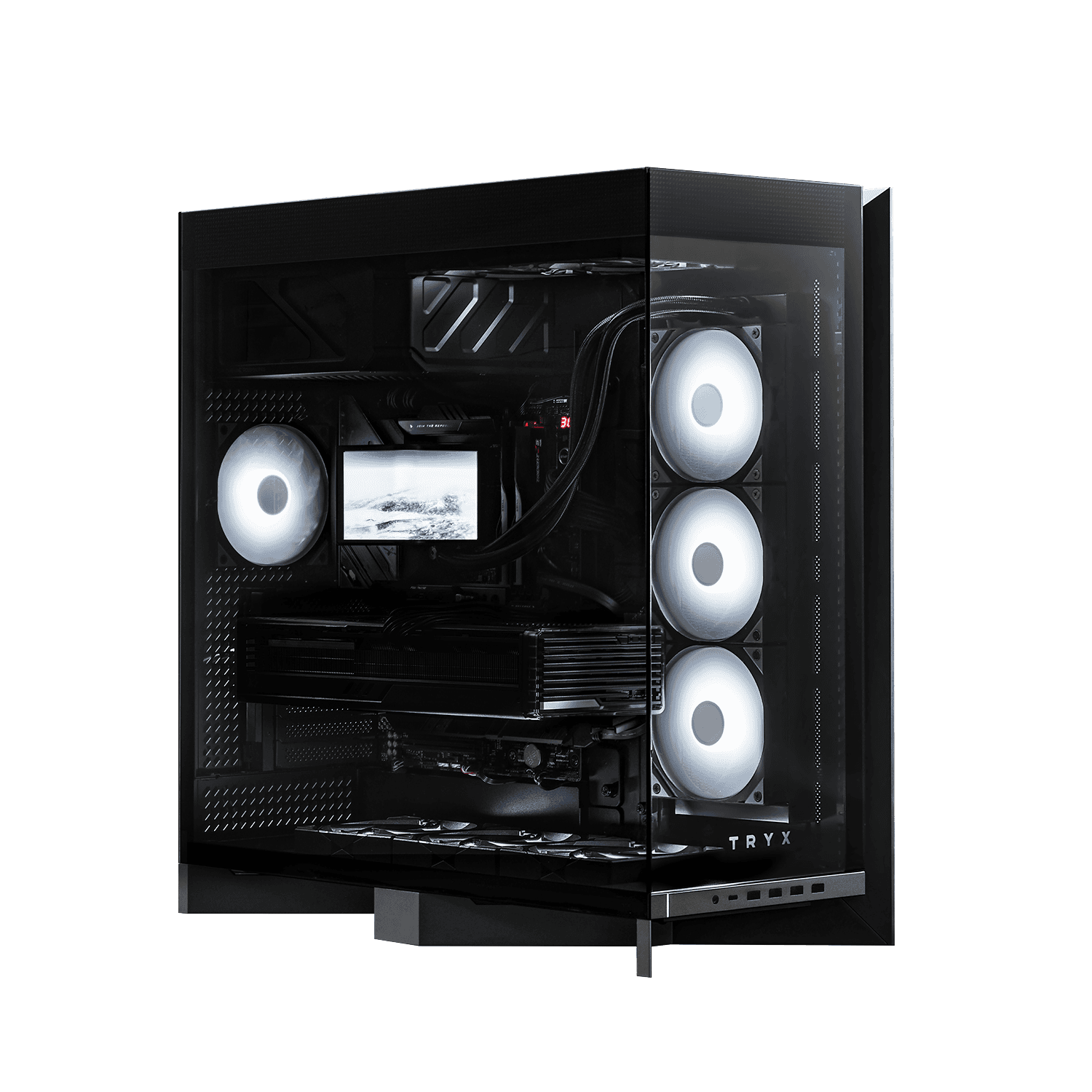 Gaming & Creator PC, AMD Ryzen 9 9950X3D, RTX 5080 OC Edition 16GB GDDR7, 9100 PRO 4TB PCIe 5.0 to 14800 MB/s, 96GB (2x48GB)  DDR5 6000MHz, Liquid Cooler with Curved LCD, 1000W Gen 5 thumbnail 1