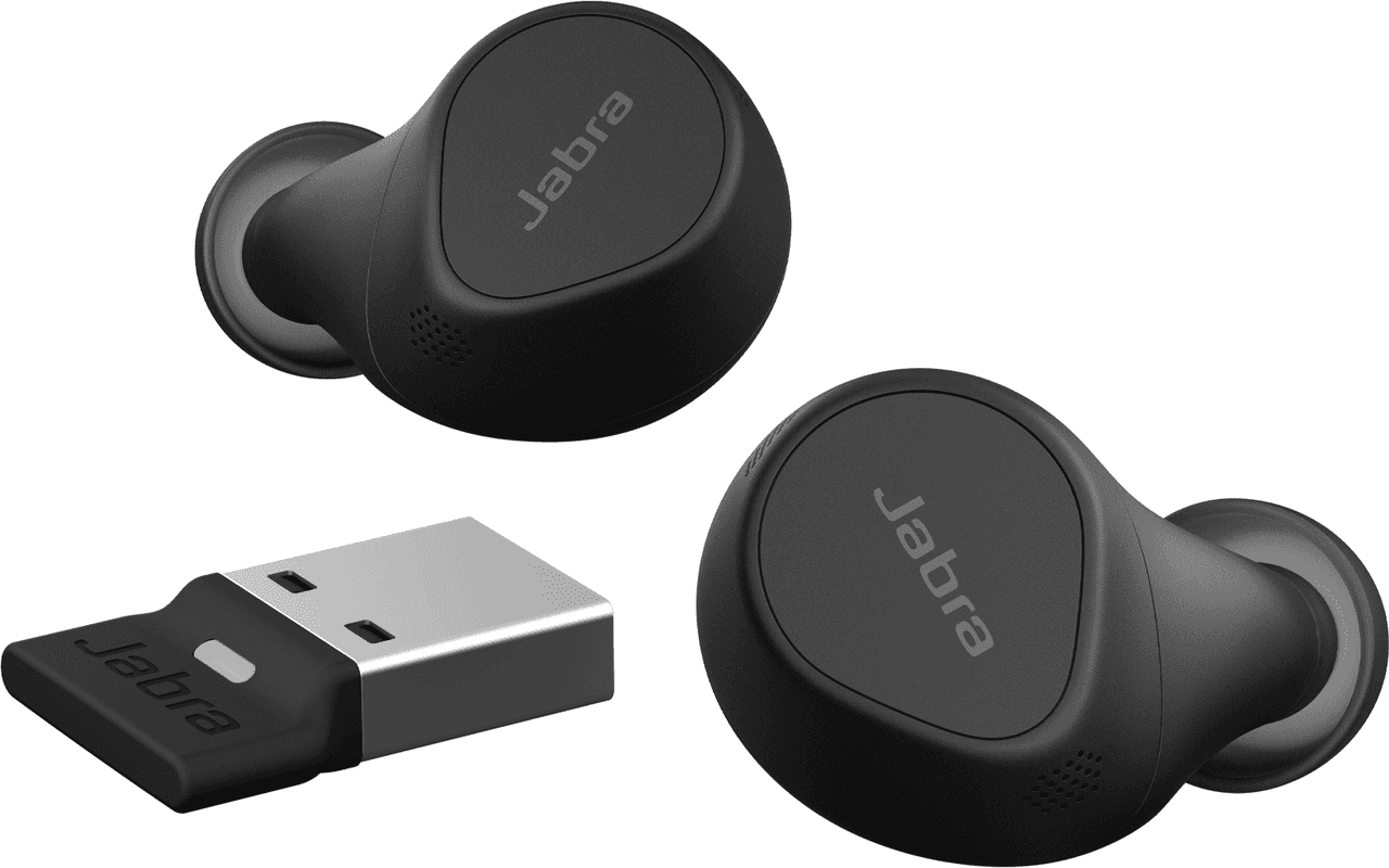 Jabra Evolve2 USB-A MS Buds, Active Noise Cancellation, Noise Isolating, Up to 8 Hours Battery, IP57 Rating Water & Dust Proof, Black | 20797-999-999 thumbnail 3