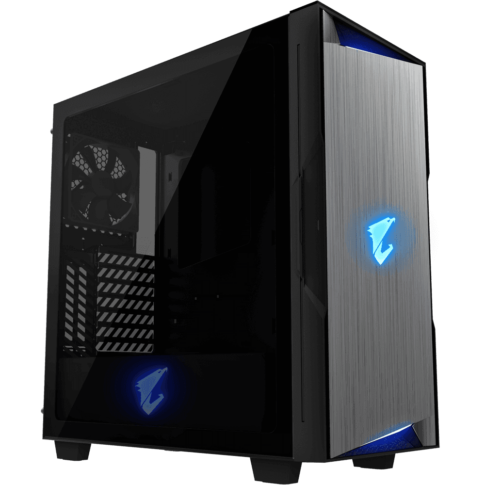 GIGABYTE AORUS C300 GLASS GB-AC300G, Mid Tower, Mini-ITX/M-ATX/ATX, Black | AC300G-ATX thumbnail 1