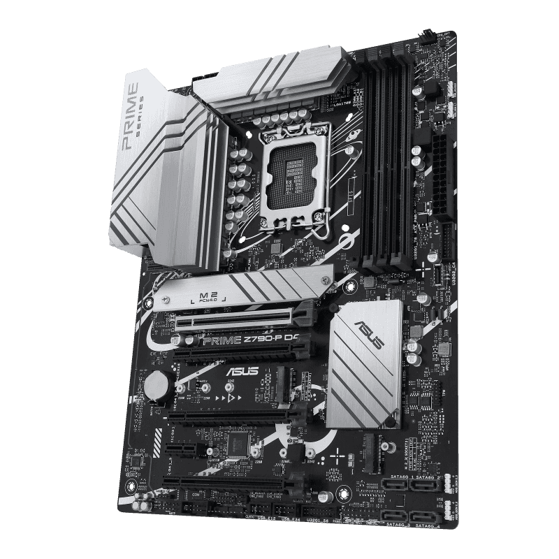 ASUS Prime Z790-P D4, an Intel Z790 LGA 1700 ATX motherboard with PCIe?? 5.0, three M.2 slots, 14+1 DrMOS, DDR4, Realtek 2.5 Gb LAN, HDMI??, DP, USB 3.2 Gen 2x2 Type-C??, front USB 3.2 Gen 2 Type-C, Thunderbolt??? (USB4??) support, Arua Sync | 90MB1CV0-M0 thumbnail 2