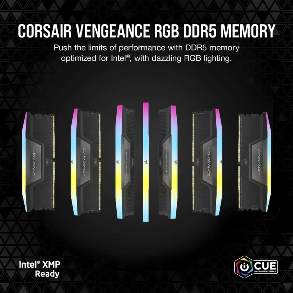 CORSAIR VENGEANCE RGB DDR5 5600 96GB(48GB*2)KIT INTEL XMP,CMH96GX5M2B5600C40,840006665007,231009532 thumbnail 1