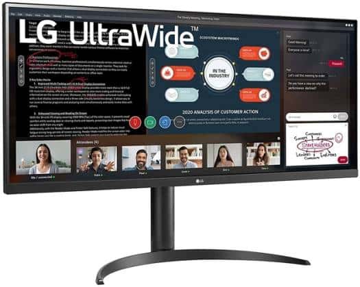 LG 34WP550 34'' UltraWide Full HD IPS Monitor, With AMD FreeSync, HDR10, sRGB 95%, 75Hz Refresh Rate, 5ms Gtg Response Time, 21:9 Aspect Ratio, 2560x1080 Resolution, HDMI | 34WP550-B thumbnail 3