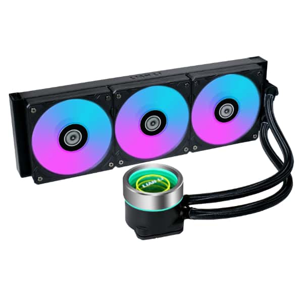 Lian Li Galahad II Trinity SL-INF 360 All In one CPU Cooler, ARGB PWM, 3 Fan Slots (120 mm), 2150 RPM Fan Speed, Fluid Dynamic Bearing, 61.3 CFM Airflow, 360mm Radiator Size, Black | G89.GA2T36INB.00 840353044371 thumbnail 1