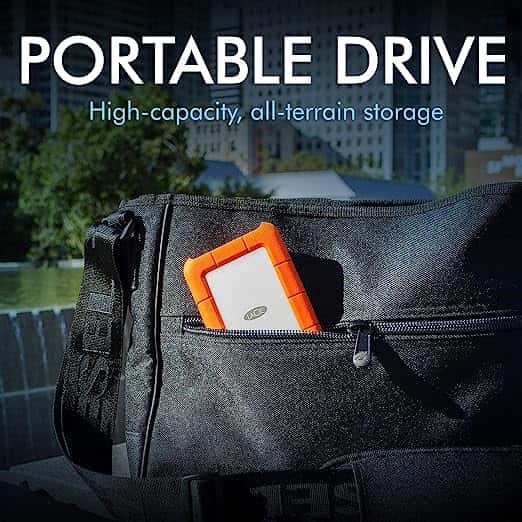 LaCie 5TB Rugged USB 3.1 Gen 1 Type-C External Hard Drive, Up to 130 MB/s Data Transfer Speed, Rugged Protection, Bus Powered. thumbnail 1