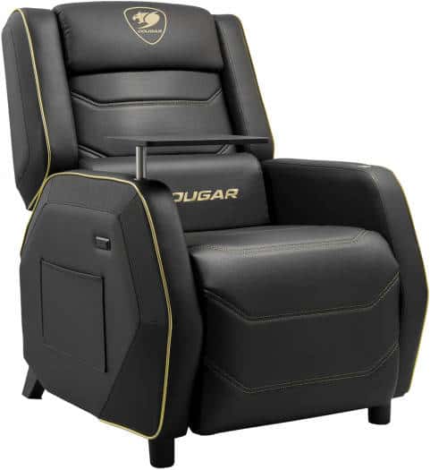 COUGAR RANGER PRO ROYAL Adjustable Gaming Sofa with Detachable Swivel Table, Breathable PVC Leather, Side Storage Pocket, USB Type-C Charging Port, Headrest & Lumbar Pillow, Black | 3MRGPGLB.0001 thumbnail 8