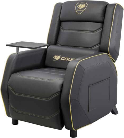 COUGAR RANGER PRO ROYAL Adjustable Gaming Sofa with Detachable Swivel Table, Breathable PVC Leather, Side Storage Pocket, USB Type-C Charging Port, Headrest & Lumbar Pillow, Black | 3MRGPGLB.0001 thumbnail 6