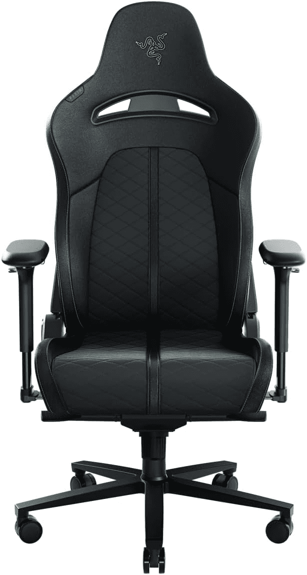 Razer Enki Gaming Chair: All-Day Gaming Comfort - Built-in Lumbar Arch - Optimized Cushion Density - Dual-Textured, Eco-Friendly Synthetic Leather - Reactive Seat Tilt & 152-Degree Recline - Green | RZ38-03720100-R3G1 thumbnail 1