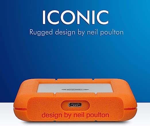 LaCie 5TB Rugged USB 3.1 Gen 1 Type-C External Hard Drive, Up to 130 MB/s Data Transfer Speed, Rugged Protection, Bus Powered. thumbnail 6