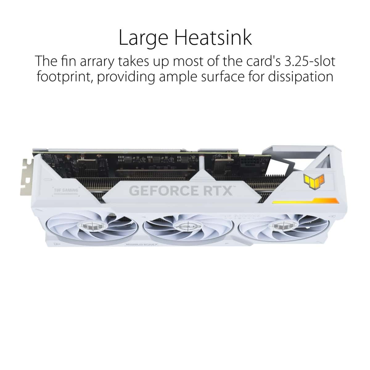 ASUS TUF Gaming GeForce RTX 4070 Ti White 12GB GDDR6X OC Edition Gaming Graphics Card White (NVIDIA GeForce RTX4070Ti DLSS 3, PCIe 4.0, 2X HDMI 2.1, 3X DisplayPort 1.4a,  90YV0IJ2-M0NA00 thumbnail 6