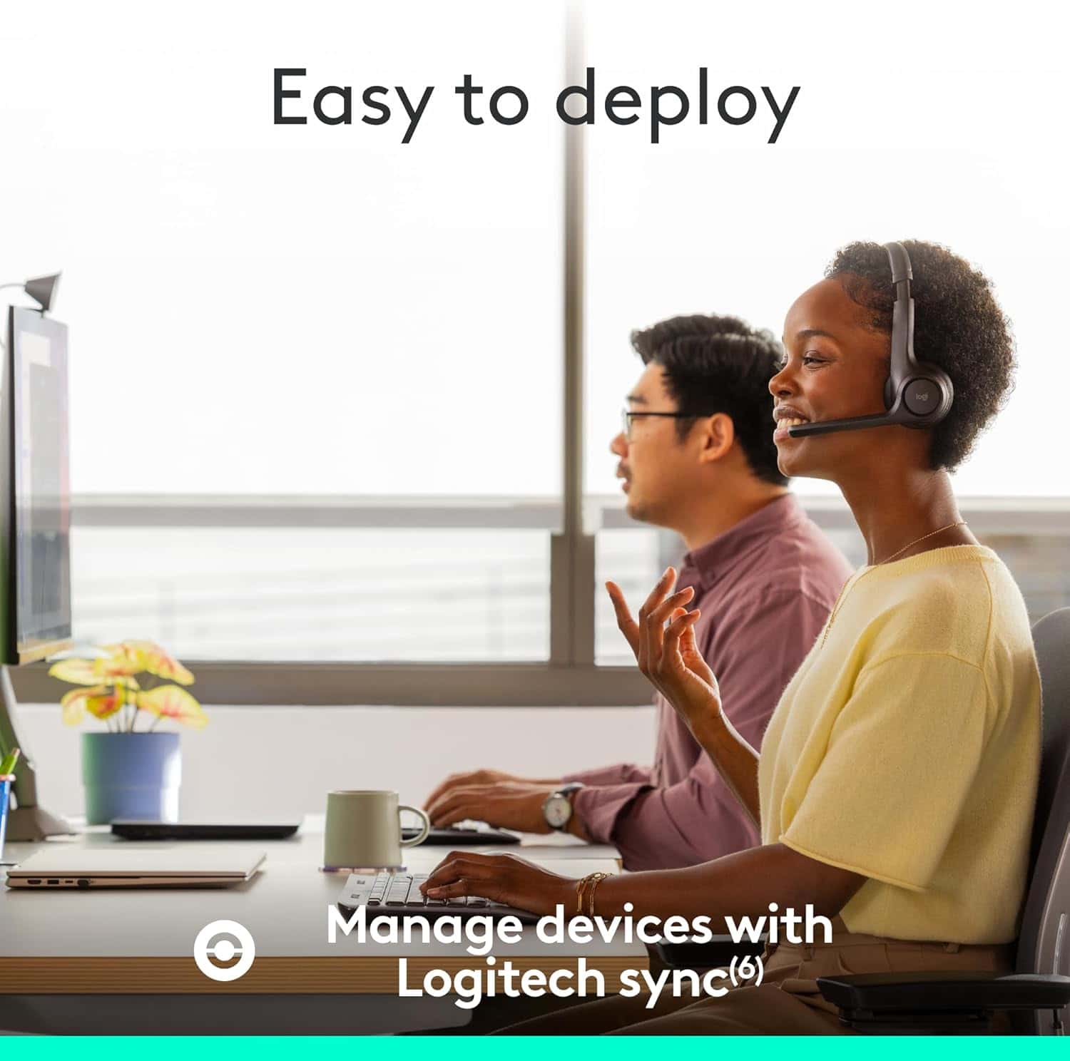 Logitech Zone 305 for Business, Wireless Bluetooth Headset with Microphone, for Google Meet, Google Voice, Zoom, Compatible with Windows, Mac, Chrome, Linux, iOS, iPadOS, Android thumbnail 3