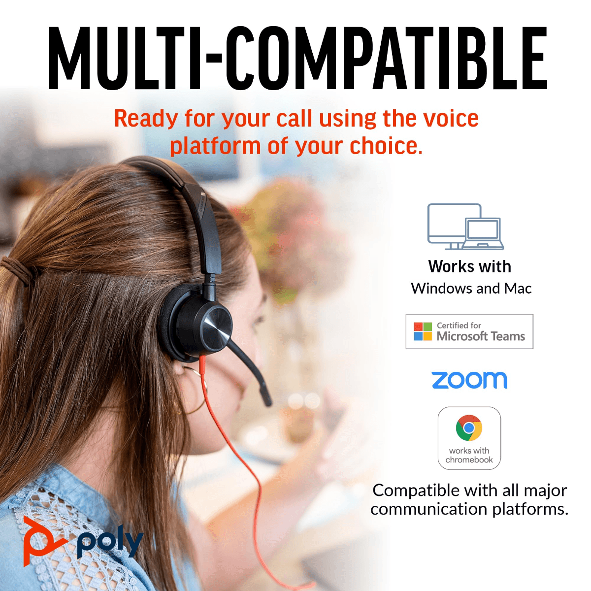 Poly Blackwire 3310 USB-C Headset (767F8AA) thumbnail 2