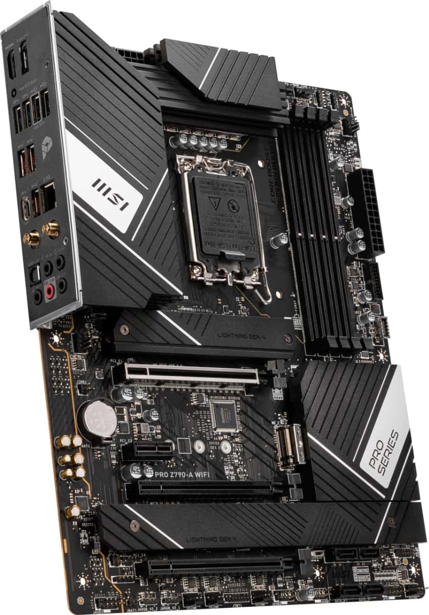 MSI PRO Z790-A WiFi ProSeries Motherboard (Supports 12th/13th Gen Intel Processors, LGA 1700, DDR4, PCIe 5.0, M.2, 2.5Gbps LAN, USB 3.2 Gen2, Wi-Fi 6E, ATX) 911-7E07-003 thumbnail 3