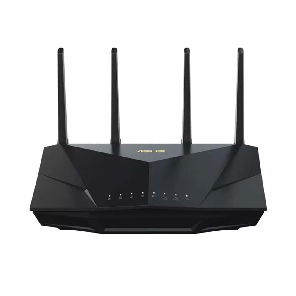  ASUS RT-AX5400 Dual Band WiFi 6 Extendable Router, Up to 5,400 Mbps Speed, Built-in VPN, AiProtection Pro Network Security, Parental Control, Instant Guard, AiMesh-Compatible, Black | 90IG0860-MO9B00 thumbnail 1