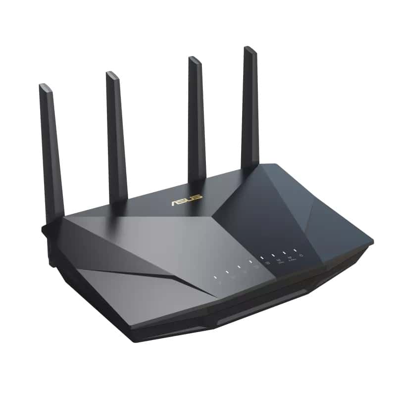  ASUS RT-AX5400 Dual Band WiFi 6 Extendable Router, Up to 5,400 Mbps Speed, Built-in VPN, AiProtection Pro Network Security, Parental Control, Instant Guard, AiMesh-Compatible, Black | 90IG0860-MO9B00 thumbnail 3