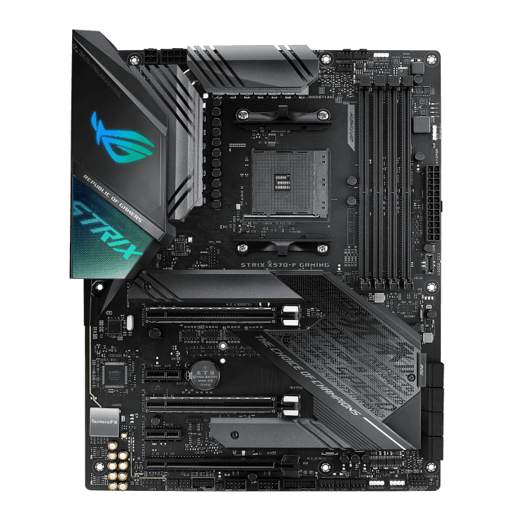 ASUS ROG Strix X570-F Gaming  AMD X570 ATX gaming motherboard with PCIe 4.0, Intel Gigabit Ethernet, 14 power stages, dual M.2 with heatsinks, SATA 6Gb/s, USB 3.2 Gen 2 and Aura Sync RGB lighting | 90MB1160-M0EAY0 thumbnail 2