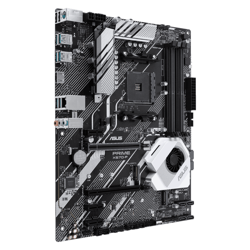 ASUS PRIME X570-P AMD AM4 ATX Motherboard, PCIe 4.0, 12 DrMOS power stages, DDR4 4400MHz, dual M.2, HDMI, SATA 6Gb/s, USB 3.2 Gen 2 and Aura Sync RGB header | 90MB11N0-M0EAY0 thumbnail 1