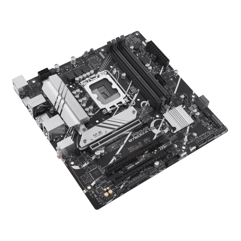 ASUS PRIME B760M-A D4-CSM Intel B760 (LGA 1700) mATX motherboard, PCIe 4.0, two M.2 slots, Realtek 2.5Gb Ethernet, DisplayPort, Dual HDMI, SATA 6 Gbps, rear USB 3.2 Gen 2, front USB 3.2 Gen 1 Type-C, Aura Sync | 90MB1D00-M0EAYC thumbnail 5
