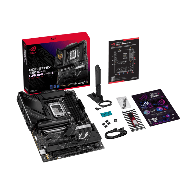 ASUS ROG STRIX Z890-H GAMING WIFI  ATX Motherboard, Intel Socket LGA1851, 4x DIMM slots, max. 256GB, DDR5, 4x M.2 slots and 4 x SATA 6Gb/s ports, Pcie 5.0, GEN 5, Wi-Fi 7, Bluetooth v5.4, Black | 90MB1K20-M0EAY0 thumbnail 12