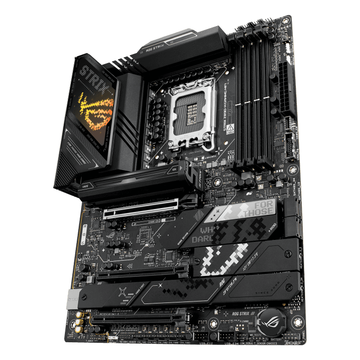 ASUS ROG STRIX Z890-H GAMING WIFI  ATX Motherboard, Intel Socket LGA1851, 4x DIMM slots, max. 256GB, DDR5, 4x M.2 slots and 4 x SATA 6Gb/s ports, Pcie 5.0, GEN 5, Wi-Fi 7, Bluetooth v5.4, Black | 90MB1K20-M0EAY0 thumbnail 4