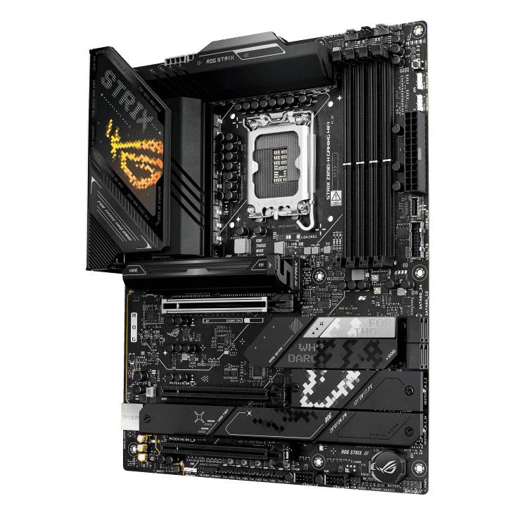 ASUS ROG STRIX Z890-H GAMING WIFI  ATX Motherboard, Intel Socket LGA1851, 4x DIMM slots, max. 256GB, DDR5, 4x M.2 slots and 4 x SATA 6Gb/s ports, Pcie 5.0, GEN 5, Wi-Fi 7, Bluetooth v5.4, Black | 90MB1K20-M0EAY0 thumbnail 5