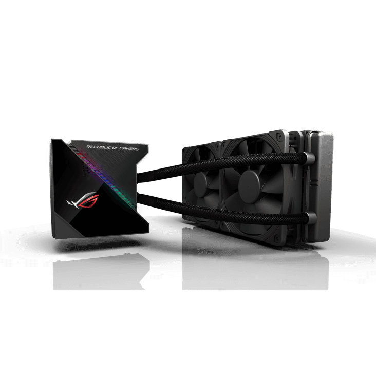 ASUS ROG Ryujin 240 all-in-one liquid CPU cooler with LiveDash color OLED, Aura Sync RGB and 2x Noctua iPPC 2000 PWM 120mm radiator fans | 90RC0030-M0UAY0 thumbnail 1