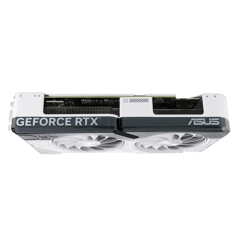 ASUS Dual GeForce RTX 4070 SUPER White OC Edition 12GB GDDR6X Graphic card, 192-bit, 7168 CUDA Cores, PCI E 4.0, 2550 MHz (Boost Clock), 2 Year Warranty | 90YV0K84-M0NA00 thumbnail 3