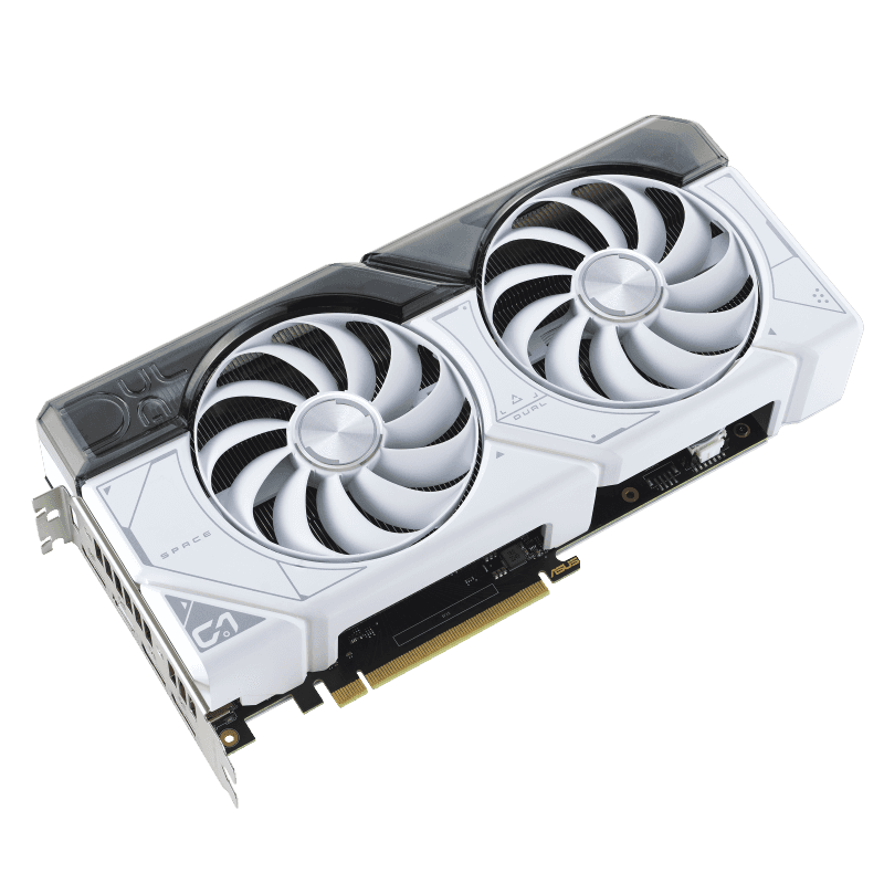 ASUS Dual GeForce RTX 4070 SUPER White OC Edition 12GB GDDR6X Graphic card, 192-bit, 7168 CUDA Cores, PCI E 4.0, 2550 MHz (Boost Clock), 2 Year Warranty | 90YV0K84-M0NA00 thumbnail 6