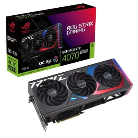ASUS ROG Strix GeForce RTX 4070 SUPER OC Graphics Card, 12GB GDDR6X 192-bit Memory, 2640 MHz Boost Clock, 21 Gbps Memory Speed, 7168 CUDA, PCI E 4.0, HDMI 2.1 / DP 1.4a | 90YV0KD0-M0NA00 thumbnail 6