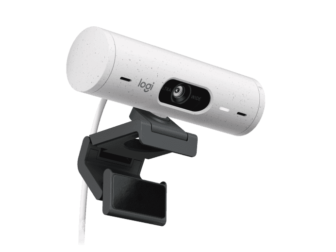 Logitech Brio 500 Full HD 1080p Webcam, Auto Light Correction, Show Mode, Dual Noise Reduction Mics, Webcam Privacy Cover, Works with MS Teams, Google Meet, Zoom, USB-C Cable, Off-White | ???960-001428 thumbnail 5
