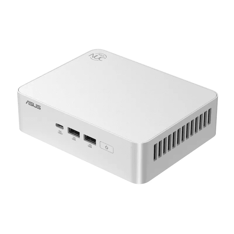 White ASUS NUC 15 PRO+ Mini PC, Ultra 9 285H, WiFi 7, Bluetooth, 4TB NVMe, 64GB (2x 32GB) DDR5 RAM thumbnail 2