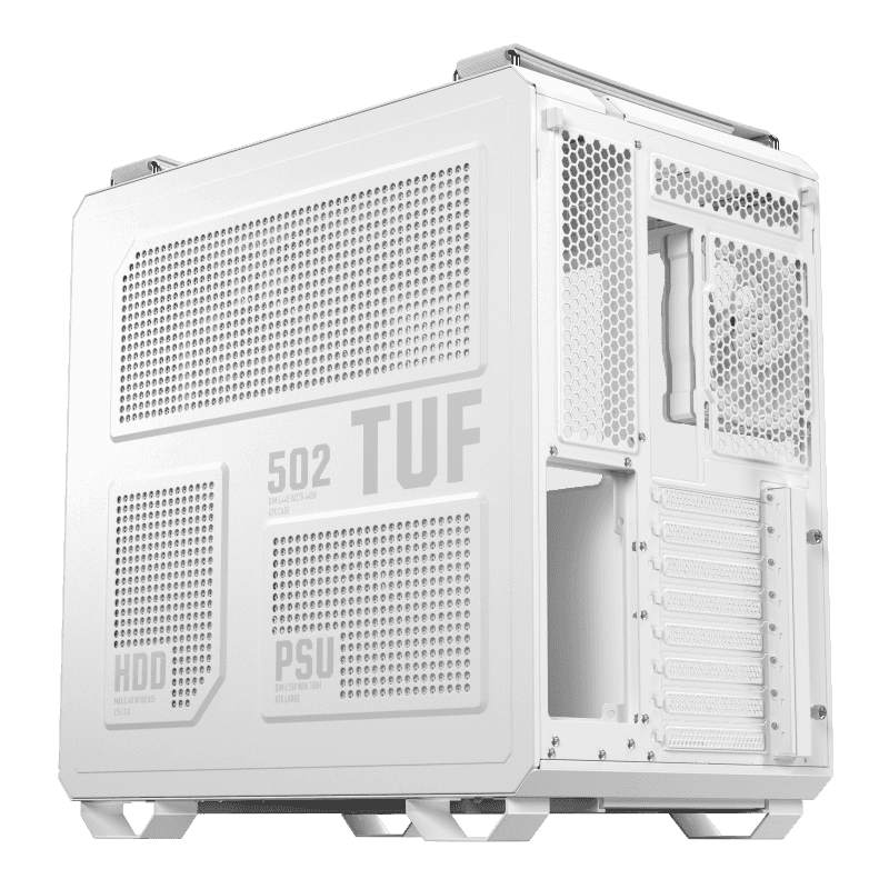 ASUS TUF Gaming GT502 Horizon ATX Mid-Tower Gaming Case, Panoramic Design, Dual-Chamber, Motherboard Support Upto ATX, Tool-Free Side Panels, USB 10 Gbps Type-C Front Panel, White | 90DC0093-B19010 thumbnail 6