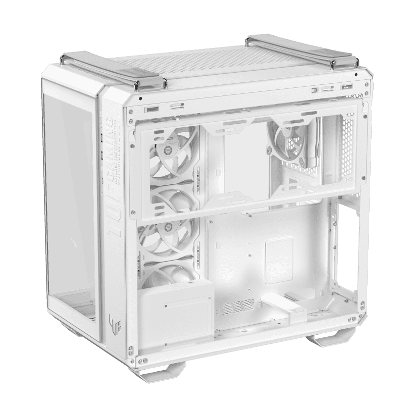 ASUS TUF Gaming GT502 Horizon ATX Mid-Tower Gaming Case, Panoramic Design, Dual-Chamber, Motherboard Support Upto ATX, Tool-Free Side Panels, USB 10 Gbps Type-C Front Panel, White | 90DC0093-B19010 thumbnail 7