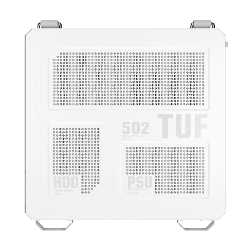 ASUS TUF Gaming GT502 Horizon ATX Mid-Tower Gaming Case, Panoramic Design, Dual-Chamber, Motherboard Support Upto ATX, Tool-Free Side Panels, USB 10 Gbps Type-C Front Panel, White | 90DC0093-B19010 thumbnail 8