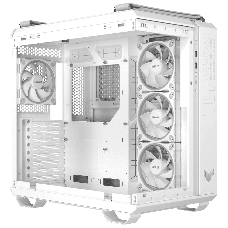 ASUS TUF Gaming GT502 Horizon ATX Mid-Tower Gaming Case, Panoramic Design, Dual-Chamber, Motherboard Support Upto ATX, Tool-Free Side Panels, USB 10 Gbps Type-C Front Panel, White | 90DC0093-B19010 thumbnail 4