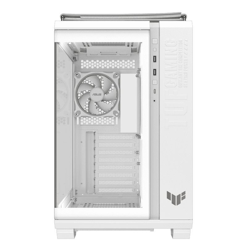 ASUS TUF Gaming GT502 Horizon ATX Mid-Tower Gaming Case, Panoramic Design, Dual-Chamber, Motherboard Support Upto ATX, Tool-Free Side Panels, USB 10 Gbps Type-C Front Panel, White | 90DC0093-B19010 thumbnail 5