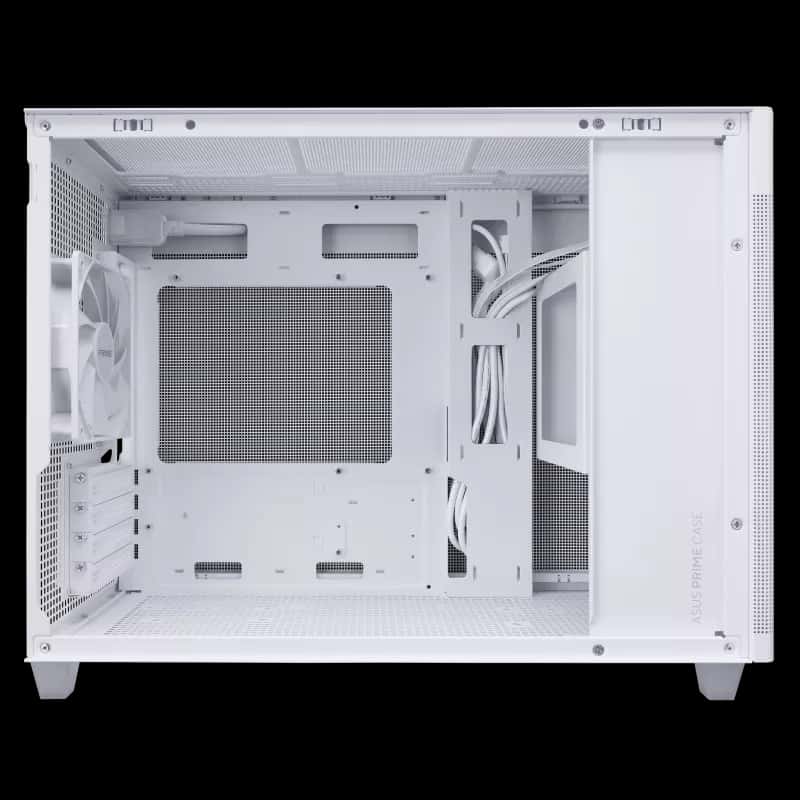 Asus AP201 Prime Tempered Glass White Edition 33L MicroATX Case, Tool-Free Side Panels, Support For 360mm Coolers, 338mm Graphics Cards, Standard ATX PSU's, White | 90DC00G3-B39010 thumbnail 6