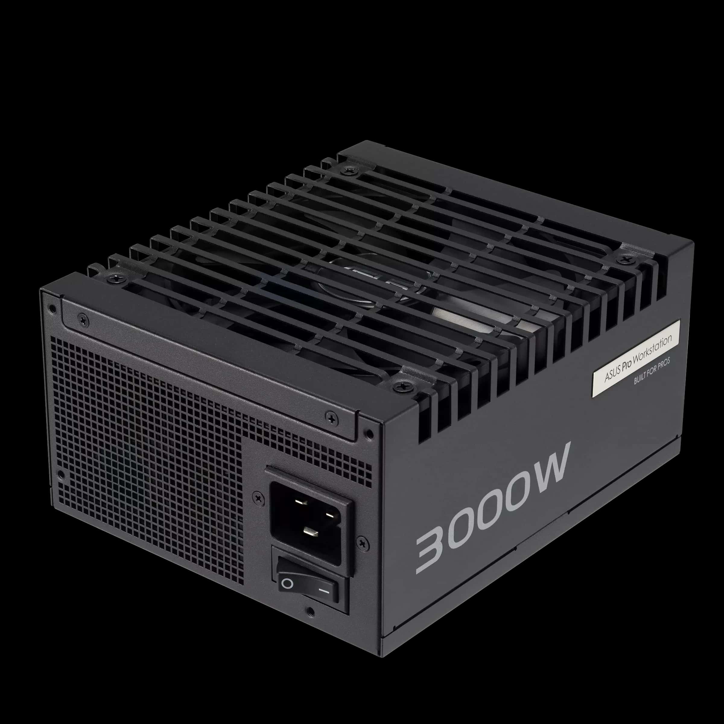 ASUS Pro WS 3000W Platinum Power Supply PSU, Heavy-duty PSU, ATX 3.1 compatible, PCIe 5.1 ready, Dual-ball fan bearings, 80 PLUS Platinum certified, Supports up to 4x GeForce RTX 5090 Graphics Cards |  90YE00Z0-B0EA00 thumbnail 5