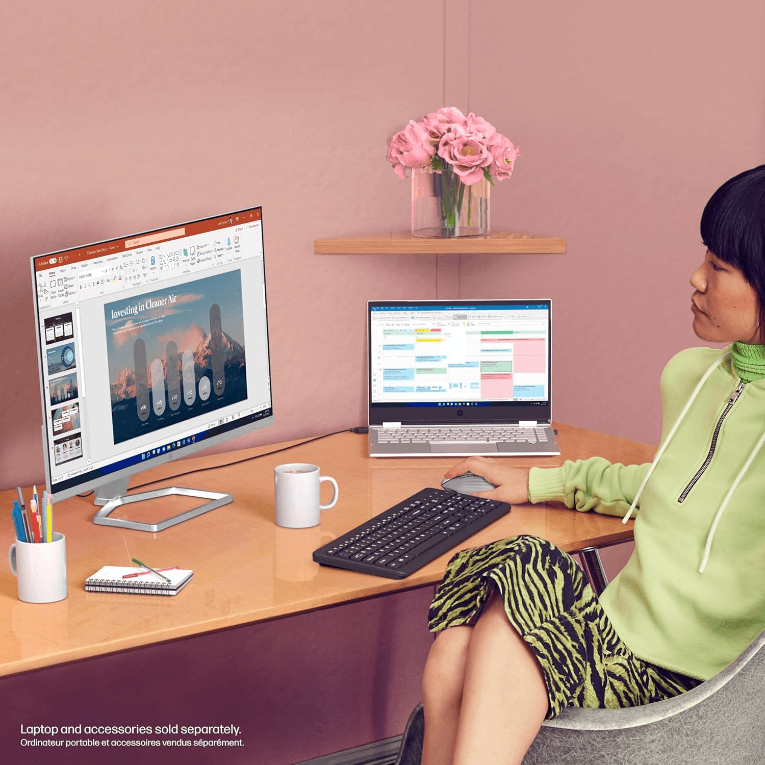 HP 527sw Series 5 Display 27 Inch Monitor, FHD (1920 x 1080), IPS Panel, 99% sRGB, 1500:1 Contrast Ratio, 300 nits, 100 Hz, HP Eye Ease with Eyesafe Certification, 99% sRGB Color Gamut |  94F46AS thumbnail 9