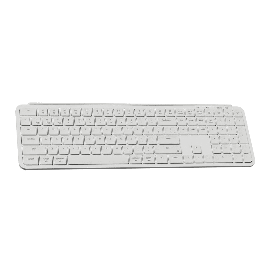 Keychron B6 Pro Ultra-Slim Wireless Keyboard, Phones, Tablets, PCs, Macs. 2.4 GHz, Bluetooth, Wired, Ivory White | B6P-K8 thumbnail 2