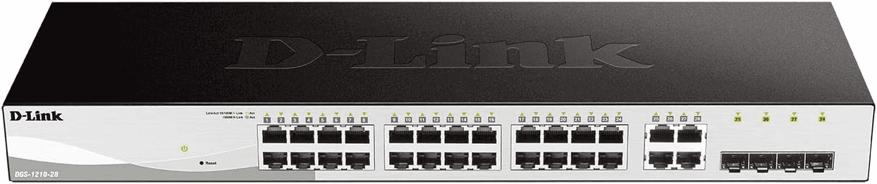 D-Link DGS-1210-28 24-Port  Gigabit Smart Managed Switch with 4 Gigabit RJ45/SFP COMBO ports | DGS-1210-28 thumbnail 1