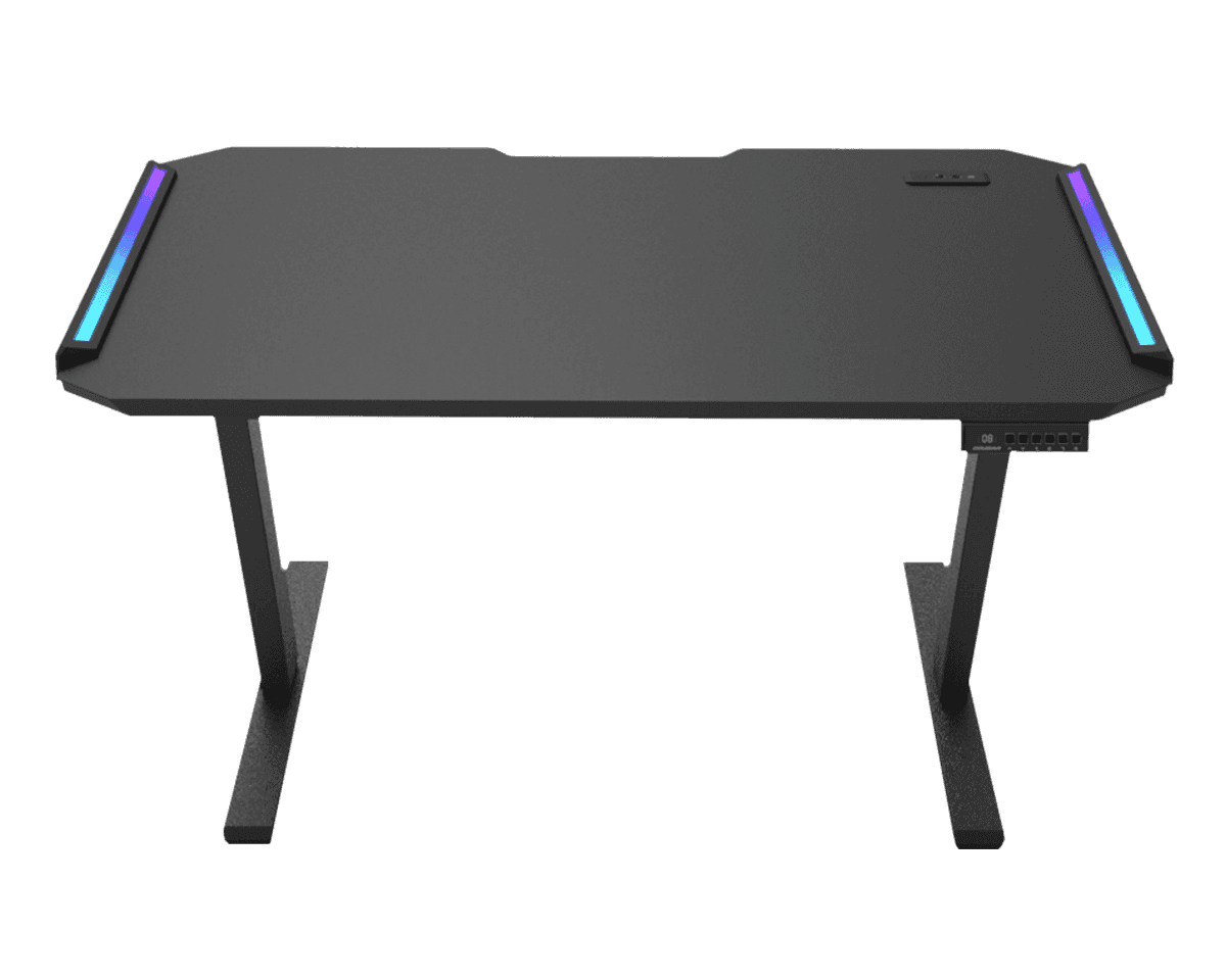 COUGAR E-DEIMUS 120 Electric Gaming Desk, 1200mm, Adjustable Height, 4 Memory Presets, Dual-Sided RGB Lighting, Integrated I/O & Cable Management | 3M1203SB.0003 thumbnail 1