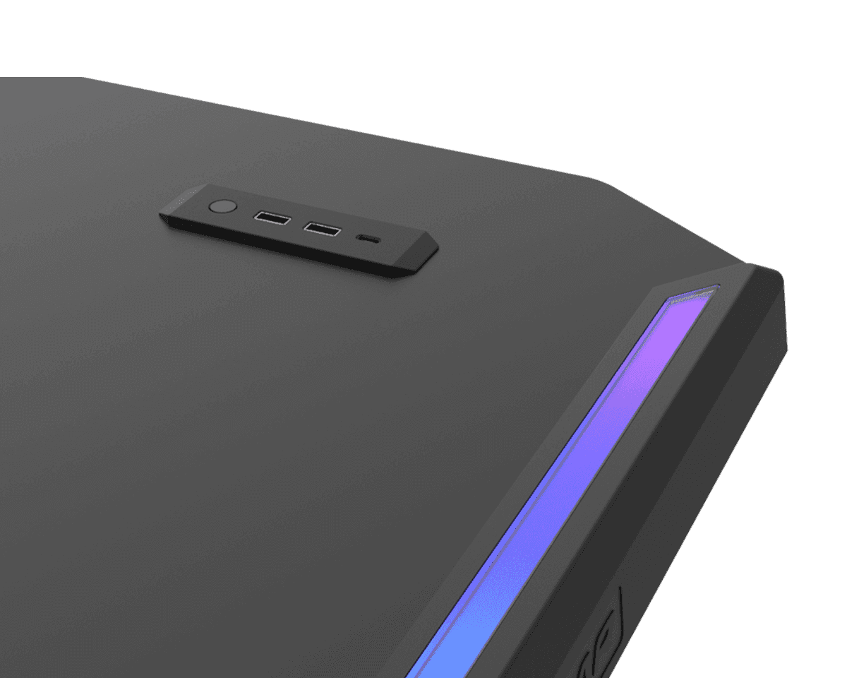 COUGAR E-DEIMUS 120 Electric Gaming Desk, 1200mm, Adjustable Height, 4 Memory Presets, Dual-Sided RGB Lighting, Integrated I/O & Cable Management | 3M1203SB.0003 thumbnail 4