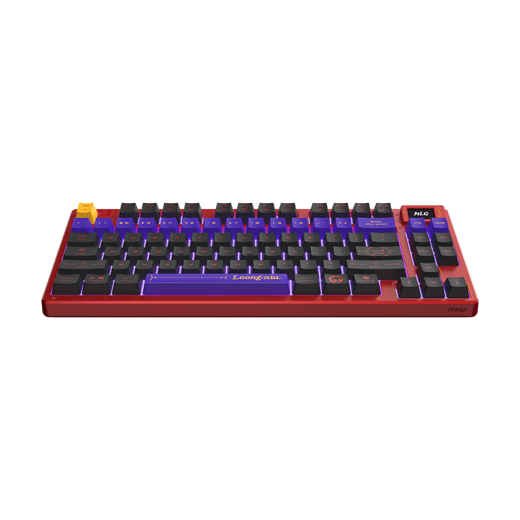 MSI Forge TKL Wireless MLG Edition Gaming Keyboard-Mechanical Linear Switches, Dye-Sublimated PBT Keycaps, Anti-Slip Base, RGB, USB 2.0, Bluetooth, 2.4 GHz | S11-43CEW01-HH9 thumbnail 6