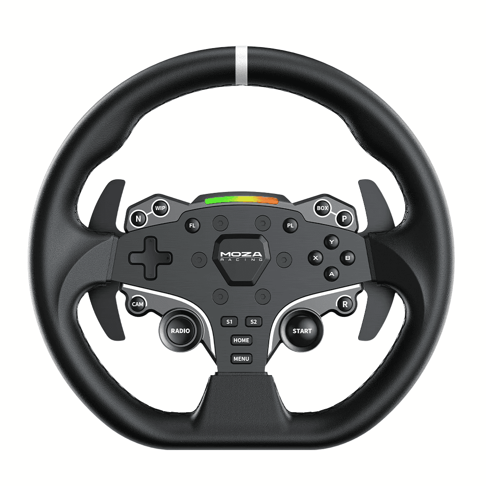 MOZA R5 Direct Drive Racing Simulator Bundle, 5.5 Nm Torque, ES Steering Wheel, Adjustable Pedals, Microfiber Leather thumbnail 2