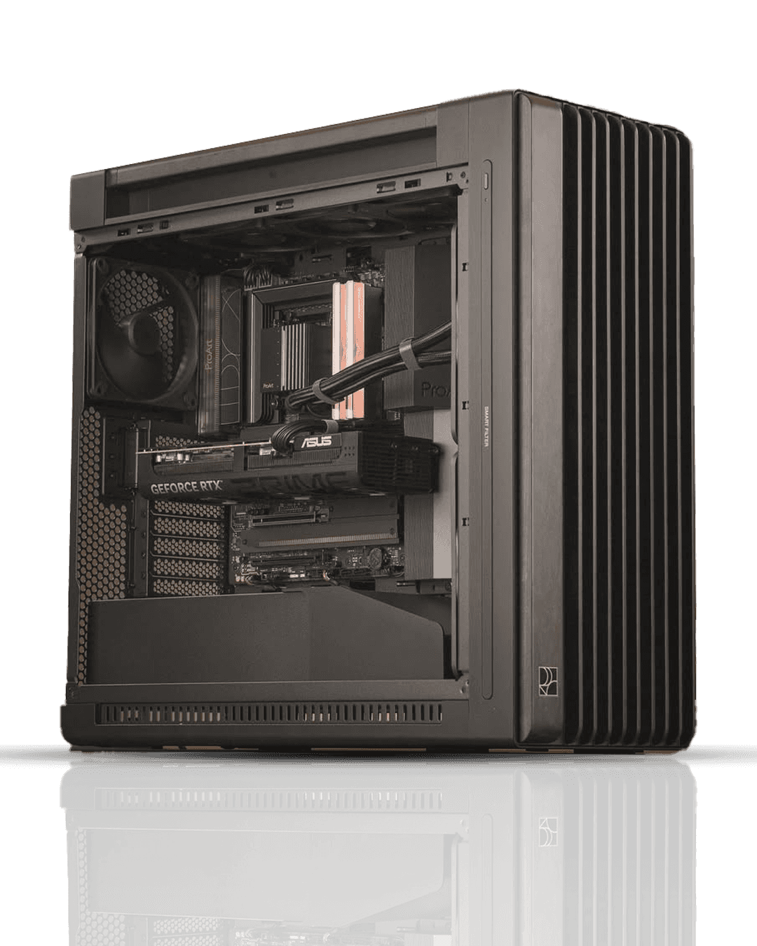 ProArt Creator PC Powered by ASUS, Core Ultra 9 285K, RTX 5080 16GB GDDR7 OC, DM-GSKIL 6000 AMD 64GB, 4TB Gen5 SSD Up to 14100MB/s, 420 AIO CPU Liquid Cooler, 1200W thumbnail 1