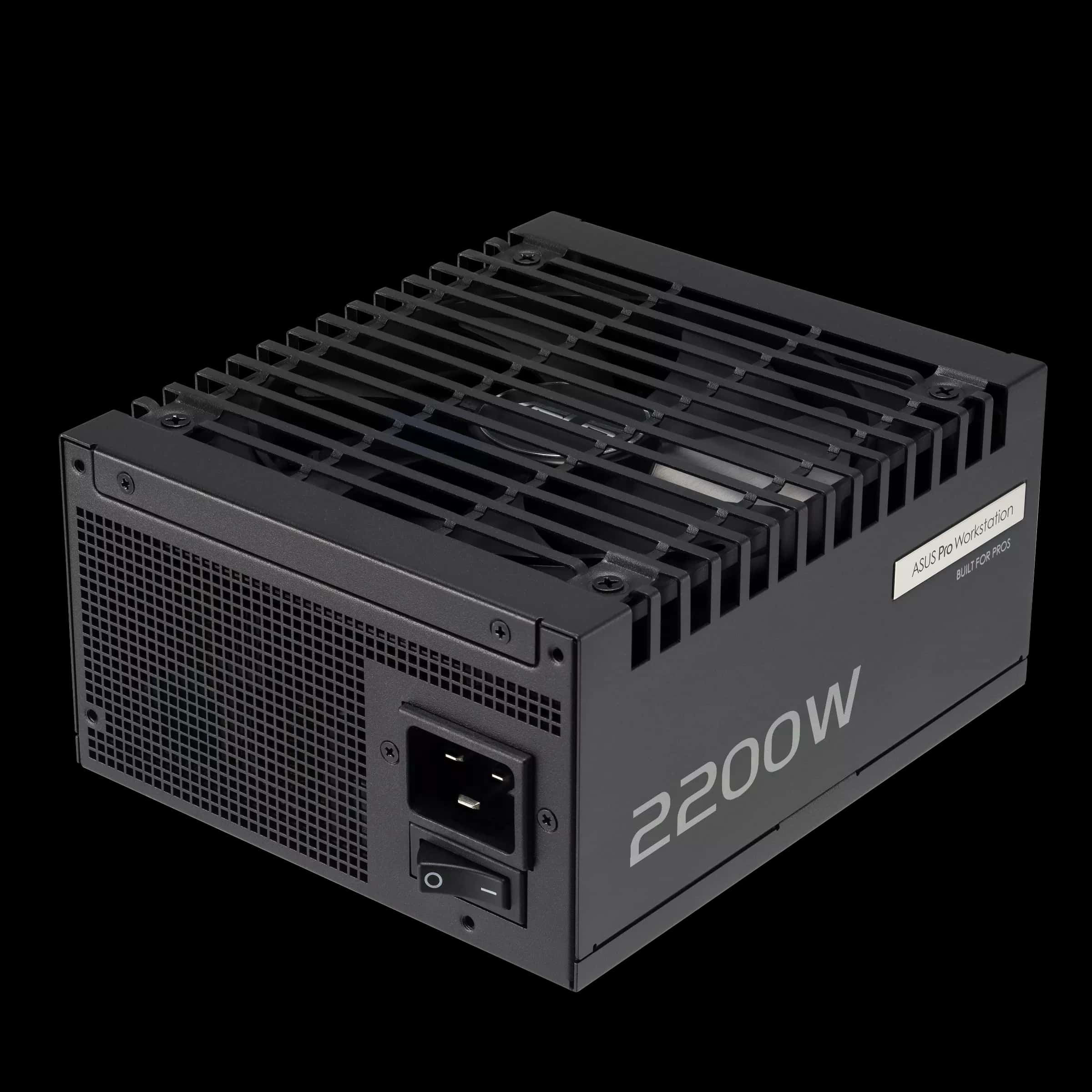 ASUS Pro WS 2200W Platinum Power Supply (PSU), Heavy-duty PSU, ATX 3.1 Compatible, PCIe 5.1 ready, 80 PLUS Platinum, Dual-ball fan bearings, up to 4x NVIDIA GeForce RTX 5080 Graphics Cards | 90YE00Z1-B0NA00 thumbnail 3