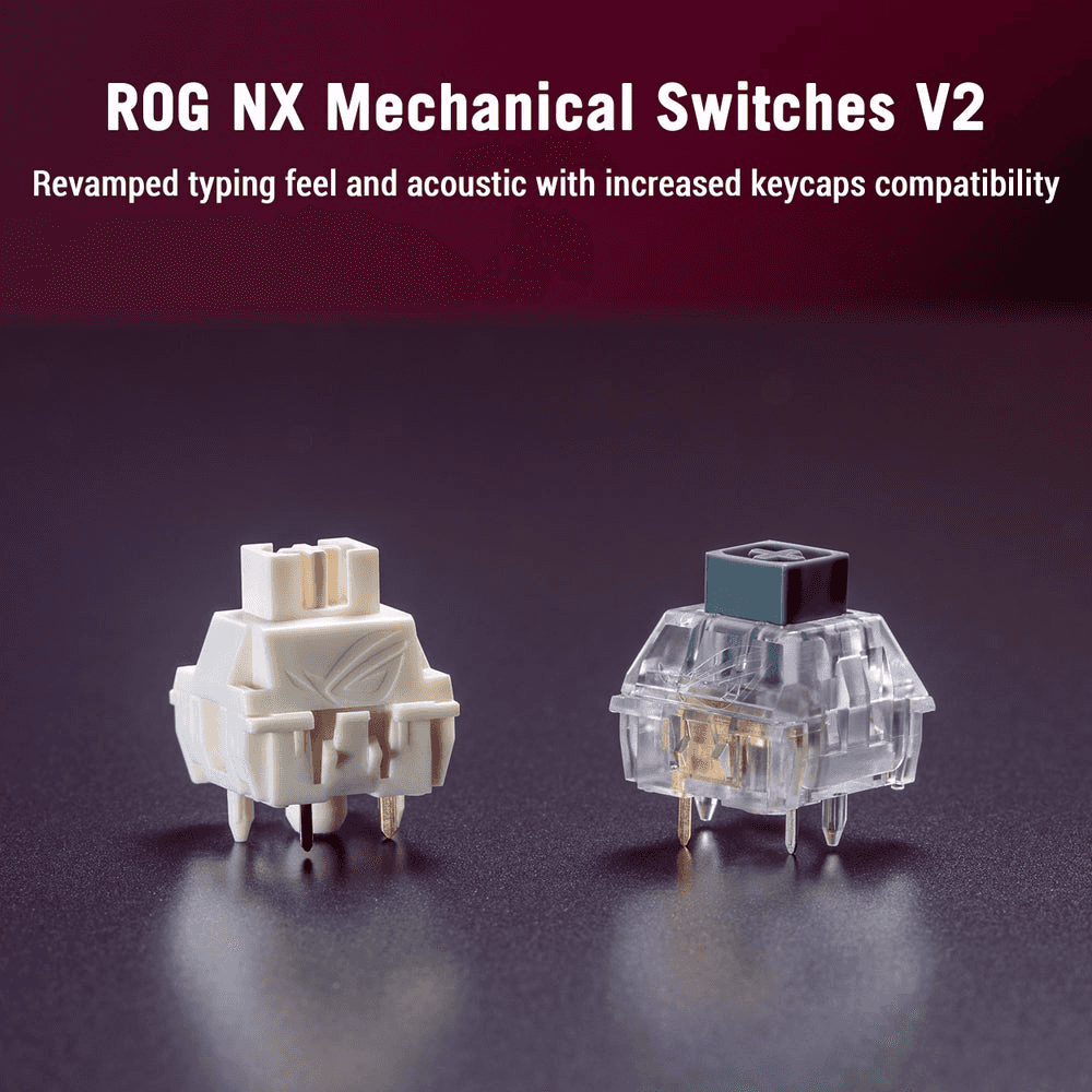 ASUS ROG Azoth X Wireless White Gaming Keyboard, 75% Gasket Mount, Special Dye-sublimated Keycaps, 5-Layer Dampening, Hot-Swap ROG NX V2 Switches, Stellar Keycaps | 90MP044F-BKCA30 thumbnail 9